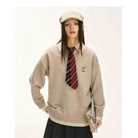 【F426店】国潮牌春季复古休闲宽松假两件翻领毛衣