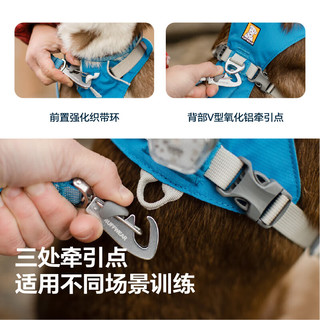 拉夫威尔弗格兰狗狗胸背带牵引绳小型犬ruffwear柴犬宠物狗背心胸背带 玄武岩灰 XXS