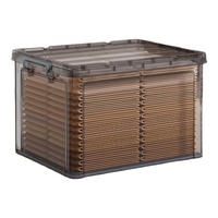 佳帮手塑料收纳箱 透明加厚储物箱衣物玩具整理箱 大号1只装 