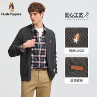 暇步士（Hush Puppies）【舒适全棉】男装2025秋季简约基础款休闲高领开身线衣 谧静灰 3XL