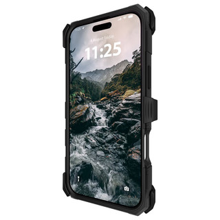 派力肯PELICAN防摔手机壳适用于苹果iPhone芳纶纤维磁吸保护套腰夹支架户外碳纤维保护壳美国 16ProMax黑色 碳纤维【磁吸款】【带背夹】