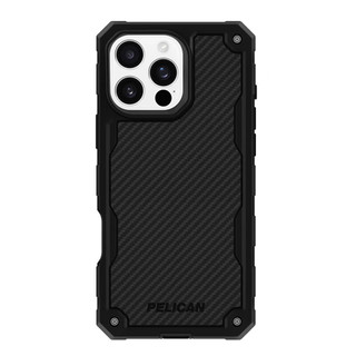 派力肯PELICAN防摔手机壳适用于苹果iPhone芳纶纤维磁吸保护套腰夹支架户外碳纤维保护壳美国 16ProMax黑色 碳纤维【磁吸款】【带背夹】