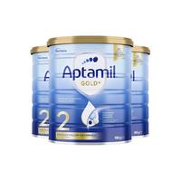 爱他美爱他美(Aptamil)澳洲爱他美金装婴幼儿奶粉900g JD保税仓配送 2段 * 3罐