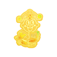 周大生x旺仔牛奶糖联名旺气人生足金金贴趣味手机贴圣诞 家财旺贯金贴- 0.01g