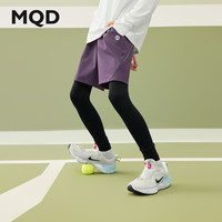 马骑顿（MQD）【运动系列】男童春季中大童假两件打底裤撞色篮球跑步裤子 深紫 120