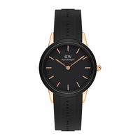 丹尼尔惠灵顿（DanielWellington）手表张艺兴同款DW小黑胶全新橡胶带32mm黑盘情侣男表限量礼盒DW00100413