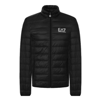 安普里奥·阿玛尼(Emporio Armani)EA7早春轻薄羽绒服户外防风宽松外套款黑色银字S