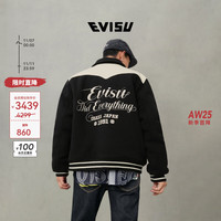 EVISU 2025秋新品 男士商标和口号刺绣夹克 2EAHTM5JK1037RXWQ