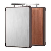 益伟乌檀木菜板抗菌防霉家用不锈钢双面案板实木砧板切菜板粘板刀板 【抗菌防霉】38.5*29*2 PP面 【抗菌防霉】43.5*29*2 PP面