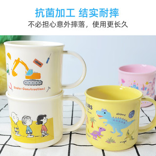 skater可爱儿童水杯喝水牛奶杯漱口杯宝宝刷牙杯防摔孩子牙刷杯杯子周边 蓝色多美卡黄车 200ml