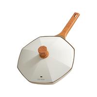 Cate Maker 卡特马克 木石系列 八角炒锅(30cm、不粘、有涂层、月光白)