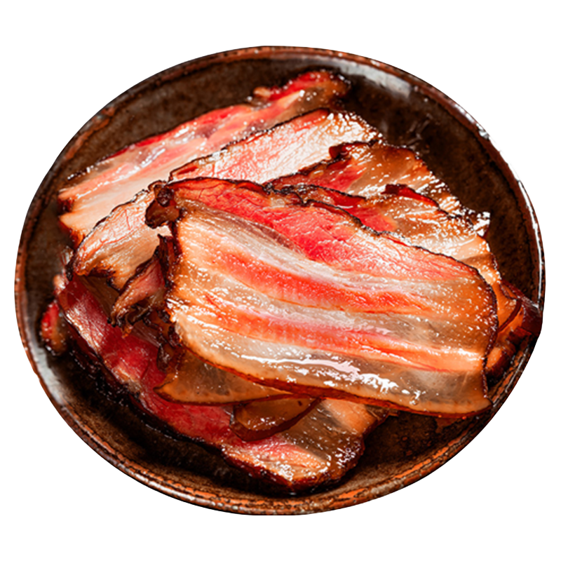 蜀腊人家五花腊肉四川烟熏熟食腊味四川特产年货农家咸肉烹饪食用 400g 五花腊肉块