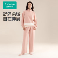 全棉时代睡衣【40支精梳棉亲肤高弹棉暖绒】男女士家居服套装可外穿