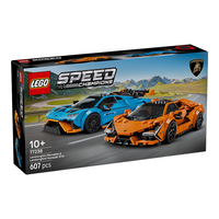 LEGO 乐高 Speed超级赛车系列 77238 兰博基尼 Revuelto 和 兰博基尼 Huracán STO