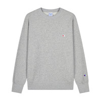 Champion冠军卫衣男2025秋季美式运动风圆领刺绣上衣 中麻灰 4XL