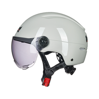 Tanked Racing 坦克 电动车摩托车头盔T598半盔3C认证夏季轻便帽男女阿曼尼灰均码