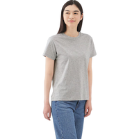 無印良品 MUJI 天竺织 圆领短袖T恤 灰色