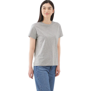 無印良品 MUJI 天竺织 圆领短袖T恤 灰色
