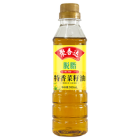 聚香达 食用油 物理压榨 非转基因 脱脂特香菜籽油380ml