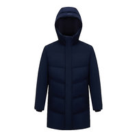 波司登羽绒服90绒连帽防风保暖长款休闲百搭秋冬外套B40144117 黑色8056 170/92A