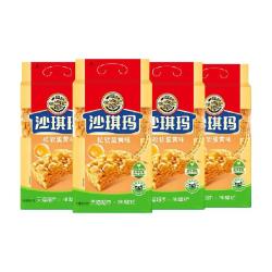 徐福记 糕点松软蛋黄味沙琪玛416g*4袋营养早餐休闲零食小吃