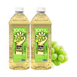 哪吒 捏爆100%青提汁 葡萄汁2L 无添加纯果汁 饮料火锅果汁含vc 青提汁2L
