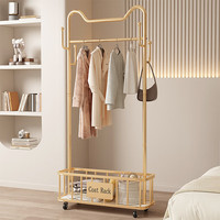 密林 金色猫耳100 衣帽架 落地移动简易 金色