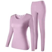 金利来风系列女士薄款保暖内衣套装含羊毛秋季德绒秋衣秋裤打底衫