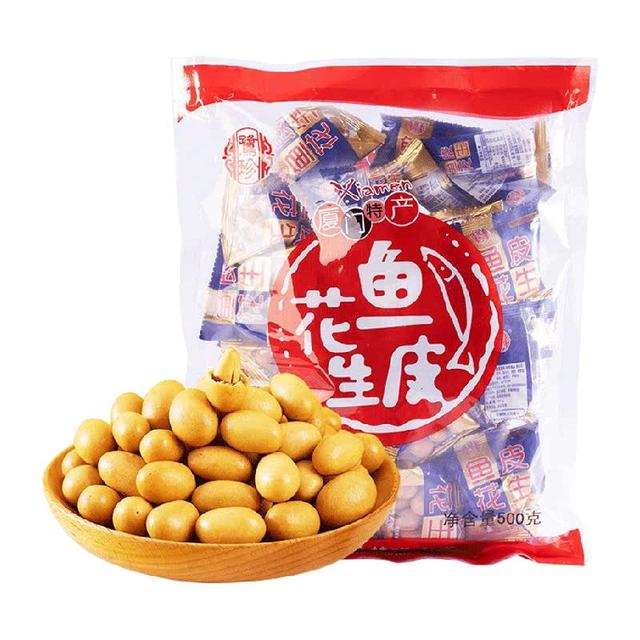 鹭珍 特产鱼皮花生500g