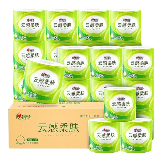 心相印 云感柔肤卷筒卫生纸 4层 110g/卷*27卷