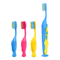 艾克弗瑞 儿童软毛卡通牙刷 套装4支（赠成人牙刷）