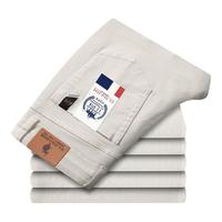 美国马球协会 U.S. POLO ASSN. USPOLO ASSN夏季男士商务直筒白色牛仔裤男四季款修身休闲裤