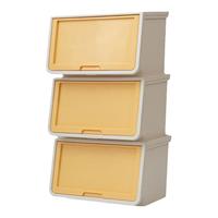 88VIP：爱丽思 家用前开式翻盖儿童玩具收纳箱爱丽丝3个装侧开储物箱