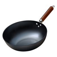 迪洛图章丘炒菜锅老式传统手工铁锅炒锅家用无涂层不粘锅燃气电磁炉通用 30cm炒锅【精作款】 【已开锅】