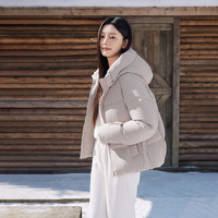 坦博尔 面包羽绒服女短款连帽简约休闲百搭外套