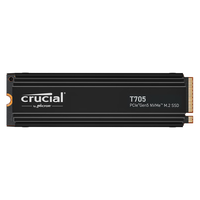 Crucial英睿达 美光4TB SSD固态硬盘 M.2接口(NVMe协议 PCIe5.0*4)读速14100MB/s Pro系列 T705散热版