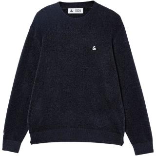 杰克·琼斯（JACK&JONES）男装秋季毛衣针织衫百搭纯色亲肤面料刺绣潮流长袖上衣225313025 E02岩石灰 M （175）
