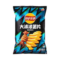 乐事 Lay‘s 乐事 大波浪 薯片 铁板鱿鱼味 70g