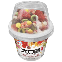 伊利 大口嚼搅拌酸奶 五谷一刻冻干草莓谷物脆 180g*6杯