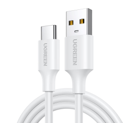绿联 快充 苹果15充电线  磨砂白 Type-C USB-A PVC 3A