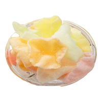 海狸先生 虾片 自己炸休闲膨化小零食儿时的味道彩色鲜虾片 彩色虾片150g3袋