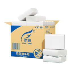 霏羽 商用商务擦手纸 1层120抽*20包L码吸水吸油整箱干手抹手纸CS120