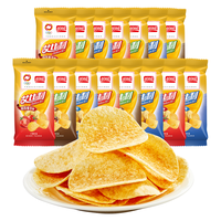盼盼 薯片 休闲零食膨化食品分享装（原味+番茄+烧烤）（30g*15袋）