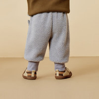 MINI 男童女童运动裤23冬季加绒保暖儿童休闲裤 品灰20208 100