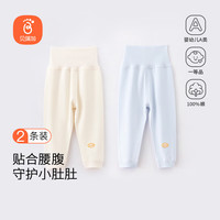 Babyprints 贝瑞加（Babyprints）婴儿裤子2条装男女宝宝纯棉长裤儿童护肚高腰裤家居裤 蓝黄100