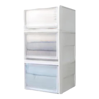 爱丽思(IRIS) 塑料抽屉式收纳箱透明整理箱叠加收纳柜内衣收纳盒储物箱百纳箱 36L【BC500S】白色 三个装