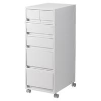 SHIMOYAMA 霜山 抽屉式收纳柜办公文件储物柜书桌下桌边多层移动化妆品置物柜