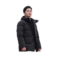 坦博尔（Tanboer）羽绒服男短款冬款休闲连帽防风保暖冬天男士冬天外套TA331557 黑色 180/96A