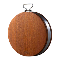 好管家黑金檀木菜板圆形加大加厚砧板抗菌整木切菜粘板厨房加厚菜墩 【特厚4.5cm】黑金檀王整木41cm