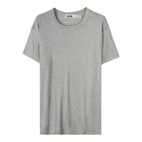 宜而爽 罗纹纯棉男士打底衫T恤男 全棉睡衣宽松大码家居服上衣基础打底衣汗衫老头衫单件装 全棉罗纹男士打底衫 麻灰色单件装 XL/175